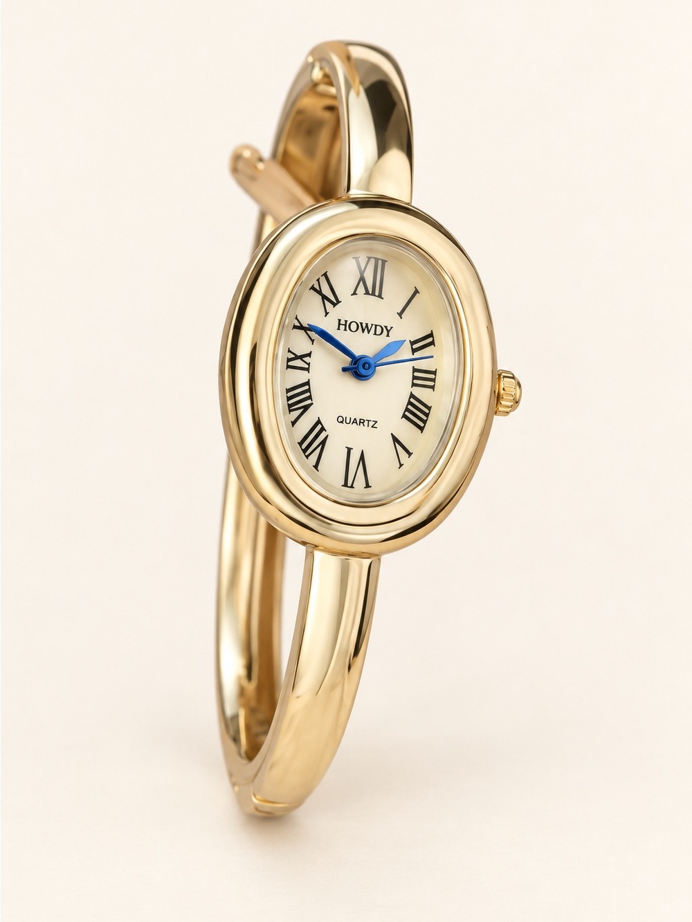 Baignoire Oval Gold Bangle Quartz Watch